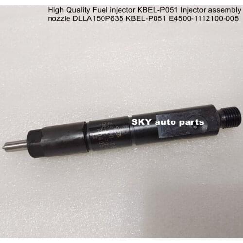 High Quality Fuel injector KBEL-P051 Injector assembly nozzle DLLA150P635 KBEL-P051 E4500-1112100-005(4PCS)