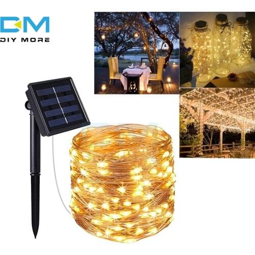 10M Outdoor LED Solar Lamp String Lights Fairy Holiday Christmas Party Garden 100 LEDs Waterproof Light