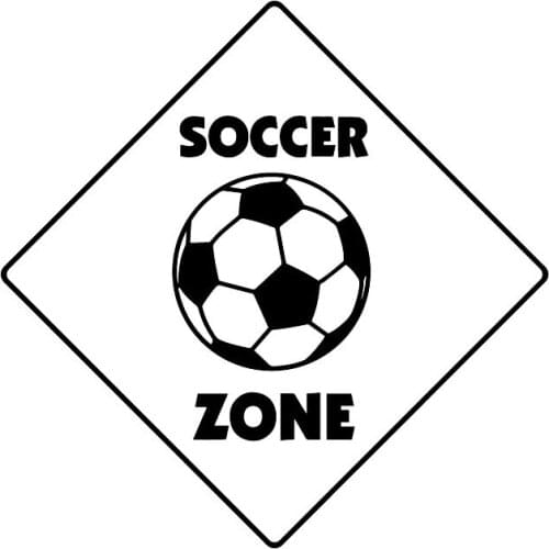 15.6CM*15.6CM Soccer Crossing Sign Zone Fashion Car Styling Car Sticker Vinyl Decal