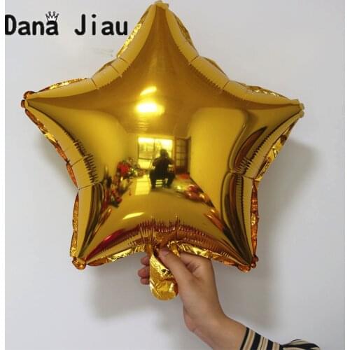 18inch gold color Pentagram Shaped Foil Balloon wedding Birthday Party Decoration Air Ballons Event star Baloon