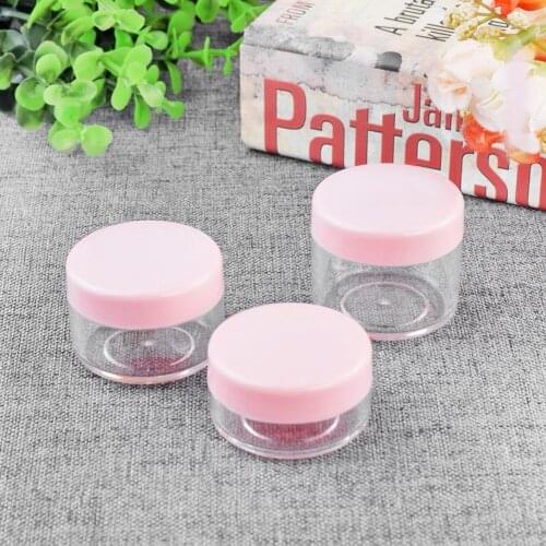 5Ppcs 10g 15g 20g Balm Make-up Bottling Box Makeup Plastic Lip Cosmetic Face Cream Cosmetic Mini Travel Empty Bottle Jar Round