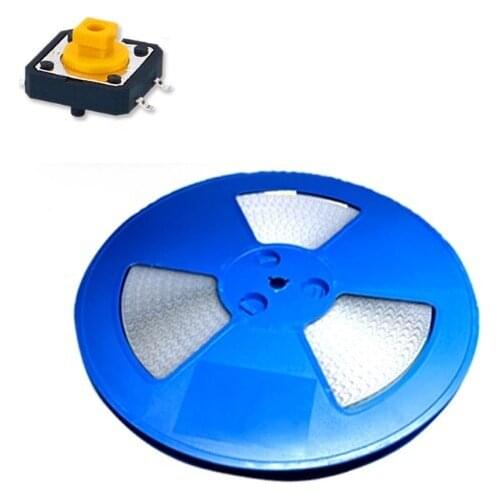 500pcs/Tape&Reel 12x12x7.3 mm Tactile Switch SPST-NO Top Actuated Surface Mount 12.0 mm x 12.0 mm Height 7.3mm Reflow Solder