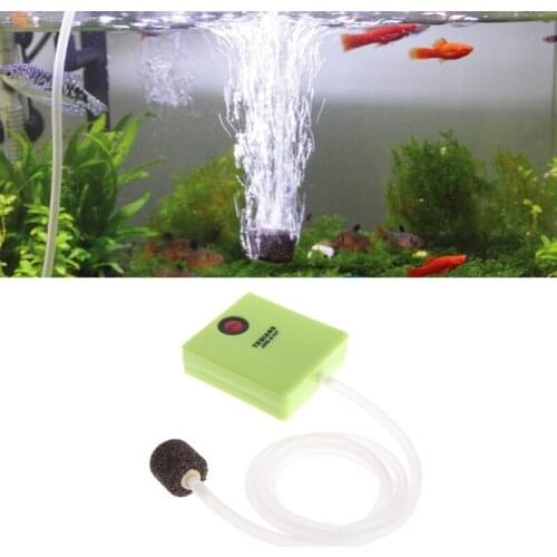 Aquarium Dry Battery Operated Fish Tank Air Pump Aerator Oxygen With Air Stone
