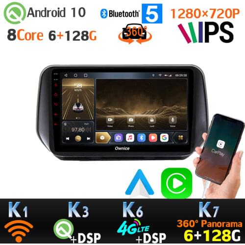 1280*720 Android 10 PX6 4 64G For Hyundai IX45 Santa FE XL 2018 2019 GPS Radio HDMI SPDIF 360 4*AHD Camera Car Multimedia Player