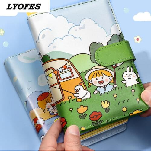 A6 binder 2021 planner notebook and journals leather notebook binder office supplies travelers notebook