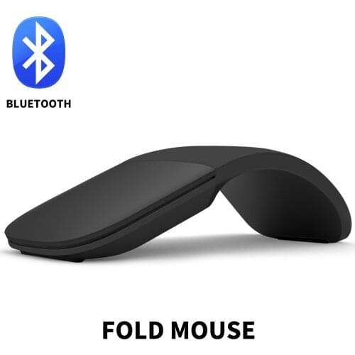 Bluetooth Foldable Wireless Mouse Folding Arc Touch Mouse 1200DPI Optical Computer Bluetooth Mause for Microsoft PC Laptop