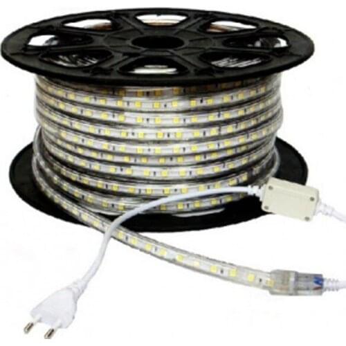 DHL Free shipping 100m,220V RGB 5050 Waterproof Flexible LED Strip+power pulg,14.4W/m,cheap price,Factory provide good quality