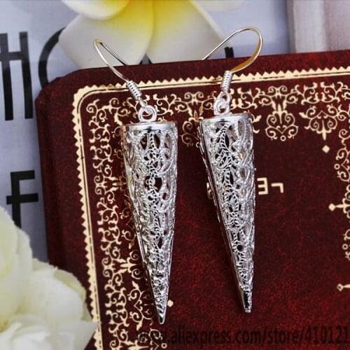 E330 Hot Sale High Quality Silver Color Fine Jewelry,Wholesale Jewelry Elegant Charms Fashion Earrings /dpxamhea Fbfansma