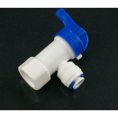 10pcs/lot Plastic ball valve ro valve water Quick push in Connect 6.35mm-1/4" Internal thread purifier systerm RO machine