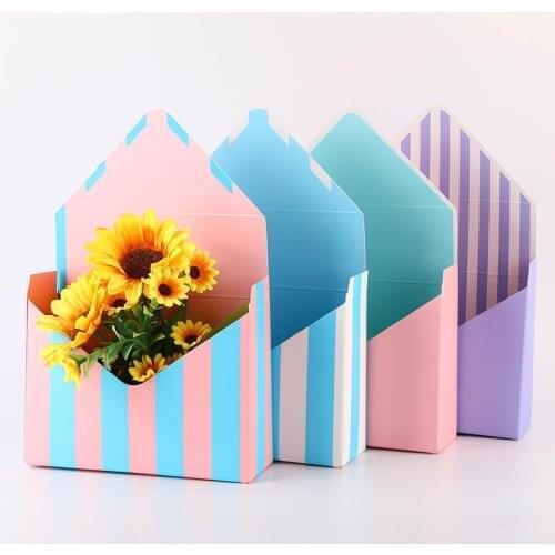 200pcs Creative flowerbox Envelope Flower Bag bouquet floral hand-folded gift box Valentines Day flower box Flower Paper Holder