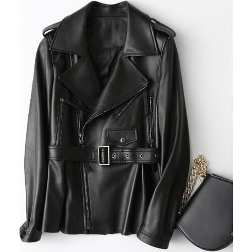 Genuine Leather Spring Autumn Men Real Sheepskin Coat Korean Vintage Motorcycle Jacket Chaqueta Mujer X-138 MY2001