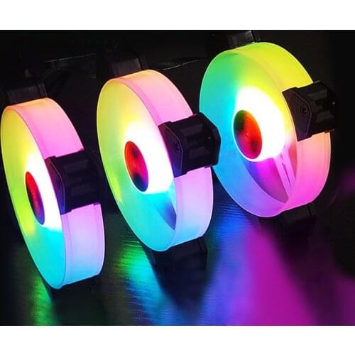 Dream 12CM desktop computer Air-cooled split water cooled radiator DIY host mute chassis fan RGB light