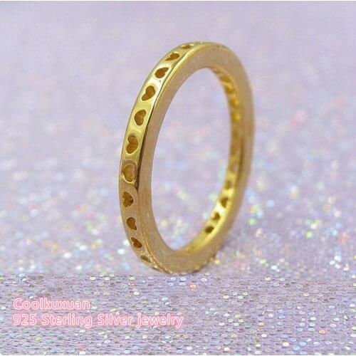 New Spring Original 100% 925 Sterling Silver Signature Hearts Ring For DIY Jewelry Women