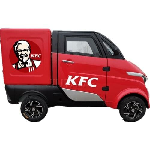 New Drive Range 240Km Fast Charging System 200Ah Lithium Iron Electric Food Car Pickup Mini Cargo Delivery Truck