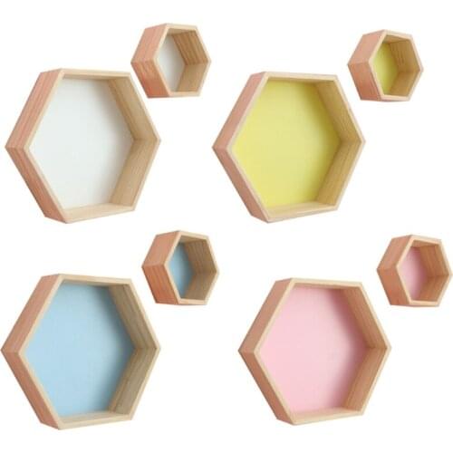 Shelves,Multifunctional Hexagon Rack Store Sundries Exquisite Shape and Color Can Be Decoration in Home Office Hotel Classroom