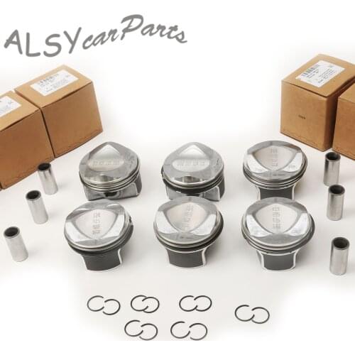 6Pcs Pistons & Ring 06E107065DQ 06E107301AM 06E107321AG Pin 19mm For Audi A7 Sportback CLXB A8 CPAA A8 /S8 Quattro CVBA 2.5 TFSI
