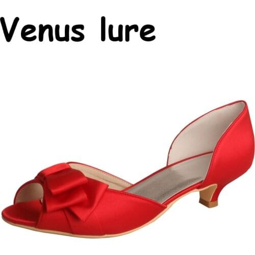 DIY Open Toe Kitten Heel Red Shoes Women Heels Ladies Wedding 2021