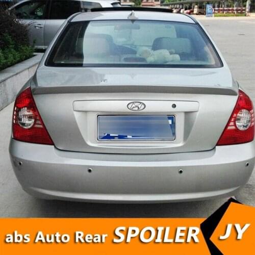 For HYUNDAI Elantra Spoiler 2003-2007 Elantra spoiler High Quality ABS Material Car Rear Wing Primer Color Rear Spoiler