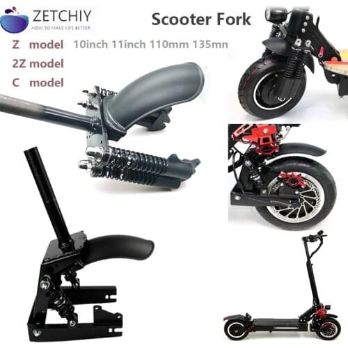10 11 inch electric scooter special fork Front shock absorber modified spring w fender C/Z/2Z type Scooters fork 110 130mm zero