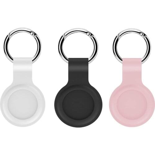 3pcs Protective Case For Airtag Anti-Scratch Silicone Cover With Keychain For AirTag Finder