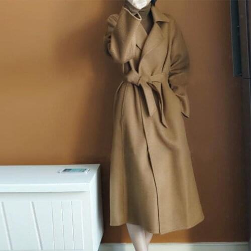 Winter 100% Wool Coat Thicken Woman Jacket Long Women Coat Autumn Fashion Clothes Womens Coats and Jackets Abrigo Mujer WPY1405