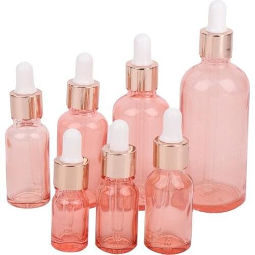 1 Pcs 5-100ml Tubes Glass Dropper Bottles Essential Oil Pipette Refillable Bottles