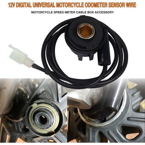 12V Universal Motorcycle Speedometer Digital Odometer Sensor Cable Wire Assembly Speed Meter Cable Box Accessory