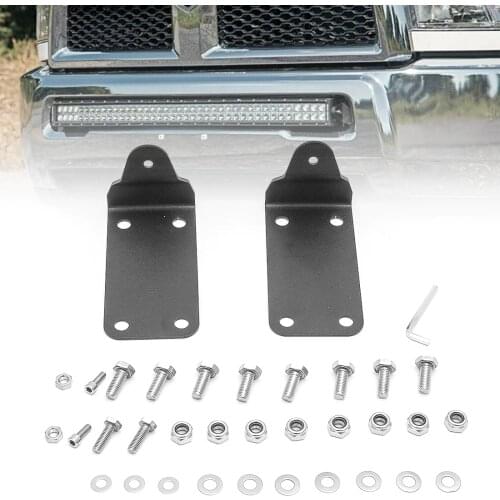 2 PCS/ Pair Front Lower Hidden Bumper 42 Inch Curved LED Light Bar Mounting Brackets For Ram 2500 3500 2010-2019