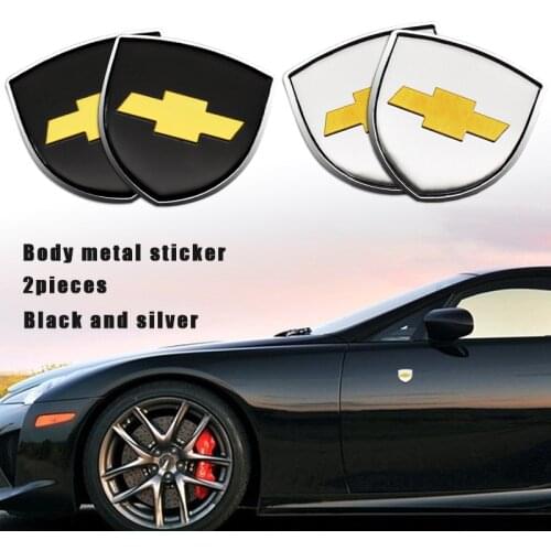 3D Metal Car Sideways Emblems Badge Stickers For Chevrolet Cruze Cobalt Lacetti Niva Aveo t250 t300 Captiva Auto Accessories