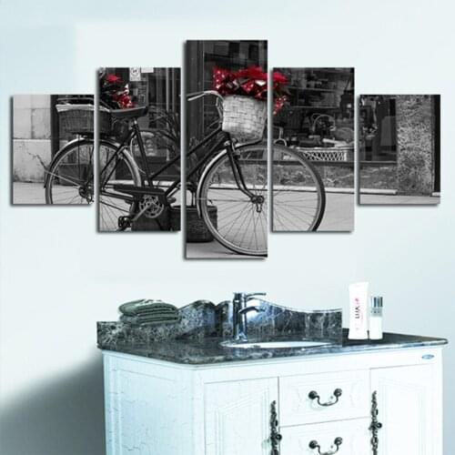 5 Panel Bicycle Modern art 5d diamond painting full round drill kit diy handmade diamond embroidery Christmas decorationsZP-2411