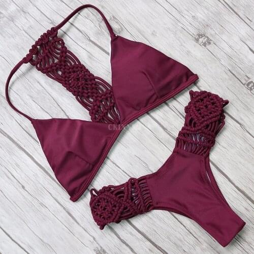 50Pcs/Lot Sexy Women Bikini Set Bandage Push-Up Padded Swimwear Swimsuit Bathing Beachwear