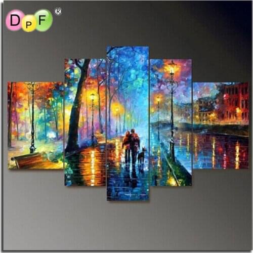 Diy Diamond embroidery Painting Direct Selling Kits Needlework 3d Square diamond painting cross stitch Mosaic Colorful Scenery