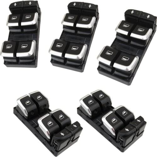 TUKE Car Driver Side Window Glass Lift Master Control Chrome Switch Button For RS6 RS7 A6 S6 C7 A7 Q3 4GD 959 851 B 4G0 959 851