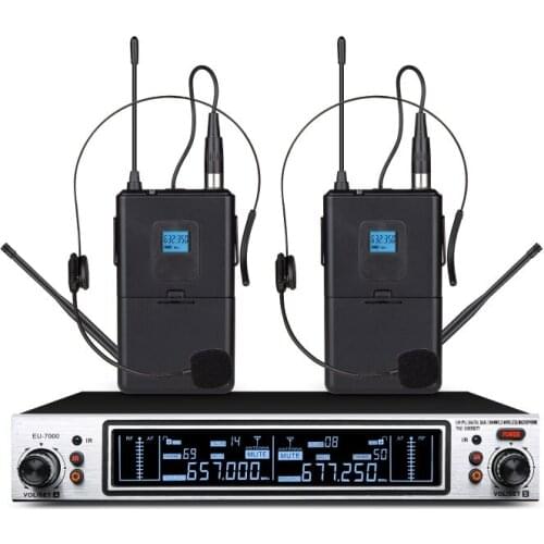 Wireless Karaoke Microphone Dynamic UHF Home Studio Recording For Computer Audio Professional DJ Speaker Conference 7000B