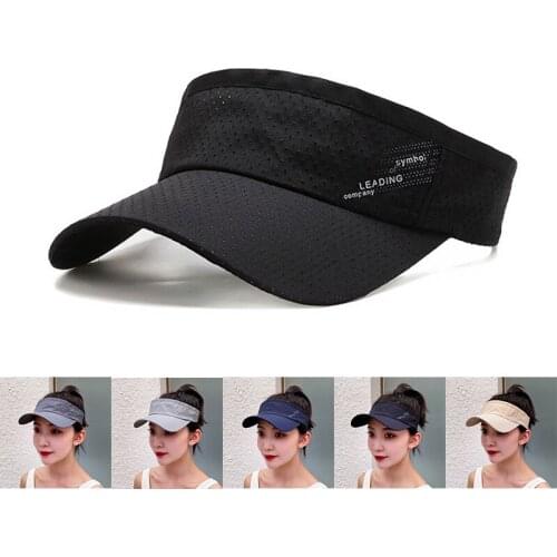Unisex Solid Color Empty Top Outing Sun Hat Men Breathable Baseball Cap Women Summer Adjustable Quiky-drying Hat Adult Golf Hat