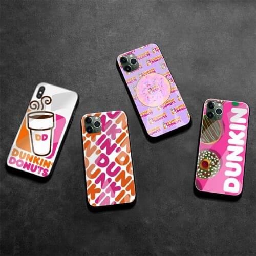 Dunkin Donuts coffee Phone Case Tempered Glass For iPhone 12 pro max mini 11 Pro XR XS MAX 8 X 7 6S 6 Plus SE 2020 case