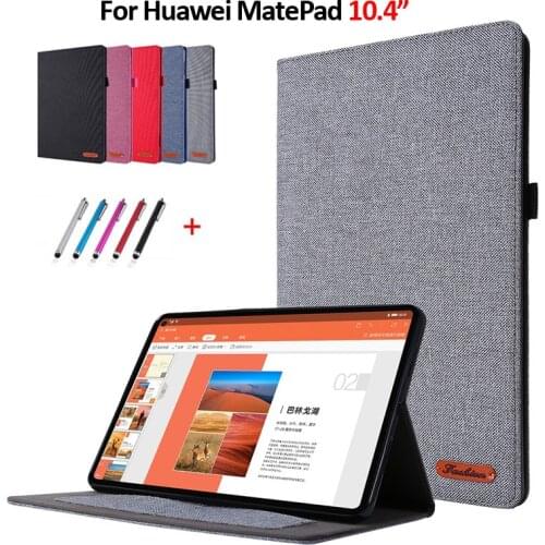 Case For Huawei Matepad Case 10.4 inch Tablet Cloth Pattern Folding Flip Stand Cover Funda For Huawei Matepad 10.4 Case Coque