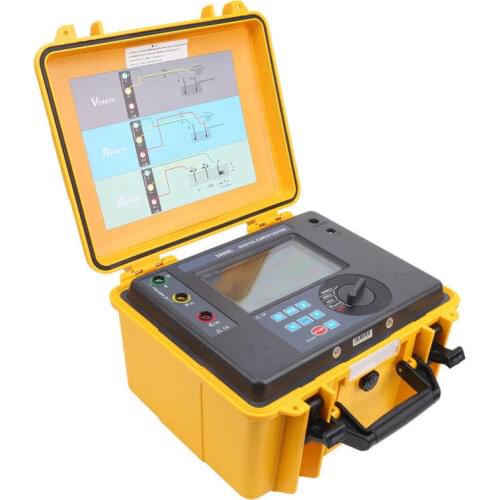 Ground Resistance Tester Digital Earth Voltage Meter for Electricity 0.01ohm-2000ohm AC 0-600V Electrical Testers