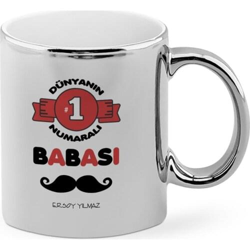 Fathers Day Custom World 1 Number Father Chrome Mug Cup-1