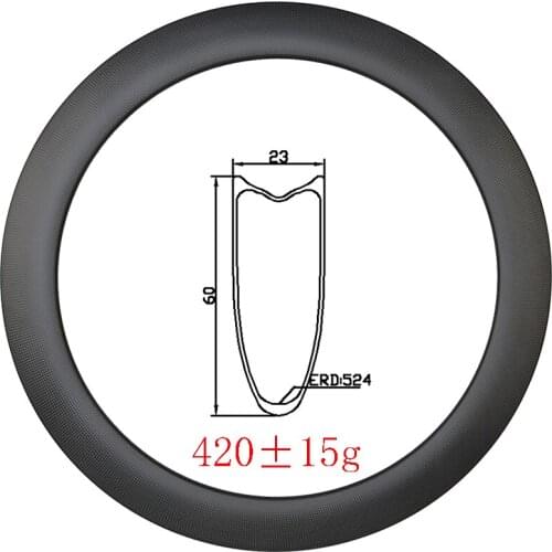 700c 60mm x 23mm Tubular carbon rims disc brake 23mm width UD 3K matte glossy 60mm deep 18H 20H 21H 24H 28H 32H Road racing bike