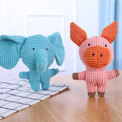 Pet Toys Plush Cartoon Animals Corn Velvet Dogs Bite-resistant Interactive Sounding Toys Cat Toys