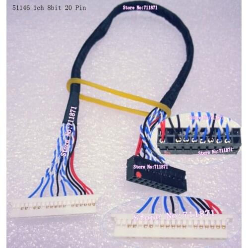 LVDS 1ch 8bit 20P 51146 LCD Screen Cable 51146 20Pin Single Eight 8 LCD Screen Line 51146-20P-D8 Screen Line 51146 Screen Cable