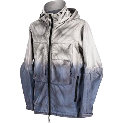 Mens Jacket Nosucism Dip Dye Pocket Jacket Gradient Techwear Ninjawear Streetwear Japanese Streetwear