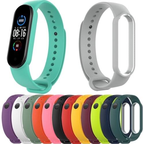 2020 New Soft TPU Band For Xiaomi Mi Band 5 Sports Wrist Bracelet Strap Replacement For Miband 5 Watch Band Loop