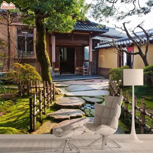 Courtyard Landscape Wall Paper 3d Photo Mural Wallpaper Wallpapers for Living Room Contact Wall Papers Home Decor Vinyl Murals