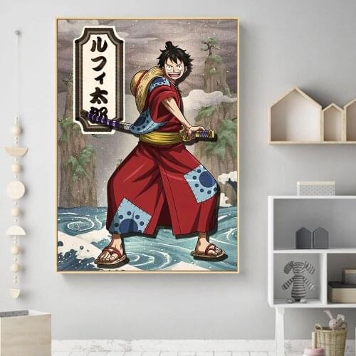 Wall Art One Piece Sabo Luffy Ace HD Printed Pictures Cool Canvas Home Decor Modular Painting No Frame Cuadros For Living Room