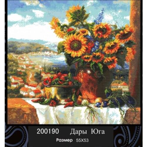 Sunflowers in vase Counted Cross Stitch 14CT Cross Stitch Sets Wholesale cartoon Cross-stitch Kits Embroidery Needlework