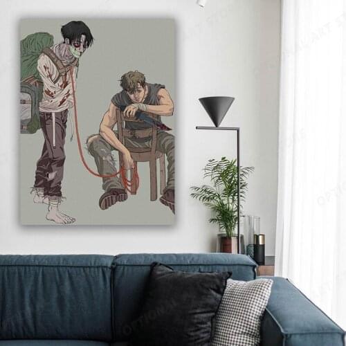 Anime Poster Killing Stalking Japanese Classic Canvas Painting Retro Wall Art Poster Print Picture for Bar Shop Home Decoration