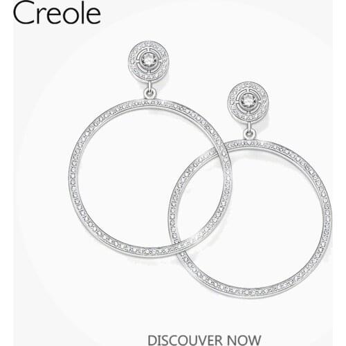 Drop Earrings Large Circle,2019 Summer Accessories Fashion Jewelry 925 Sterling Silver Hyperbole Boutique Queen Gift For Women