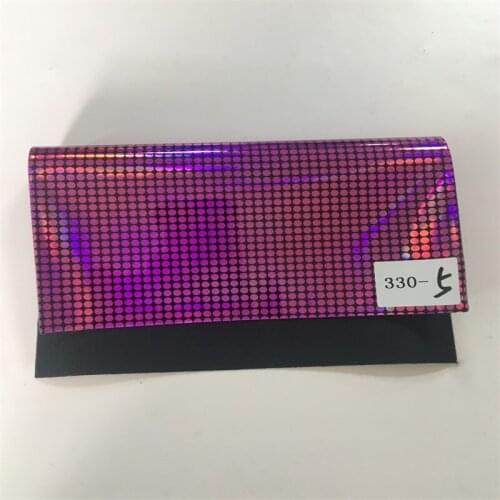 Polka Dot Holographic Rainbow Metallic Mirror Effect PU Faux Leather Fabric for Making Shoe/Bag/Decoration/DIY Accessories